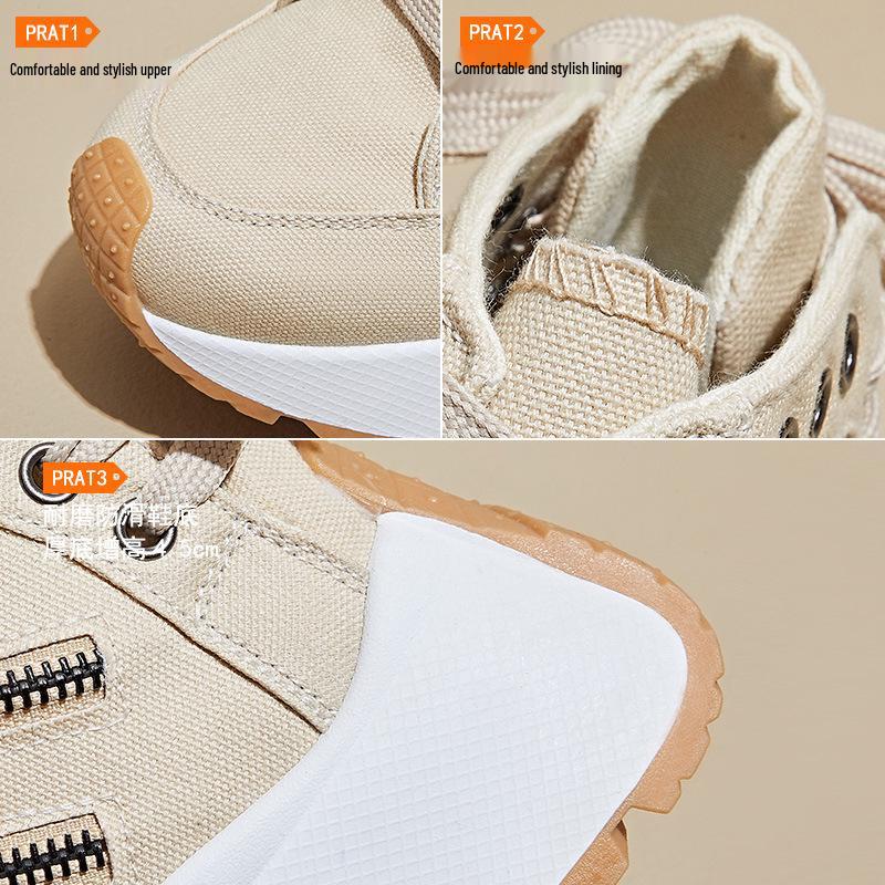 Korean Style Women's Dad Shoes - 2025 Autumn, Thick Sole, Height Increasing, Street Style Casual Sneakers (WF2001)