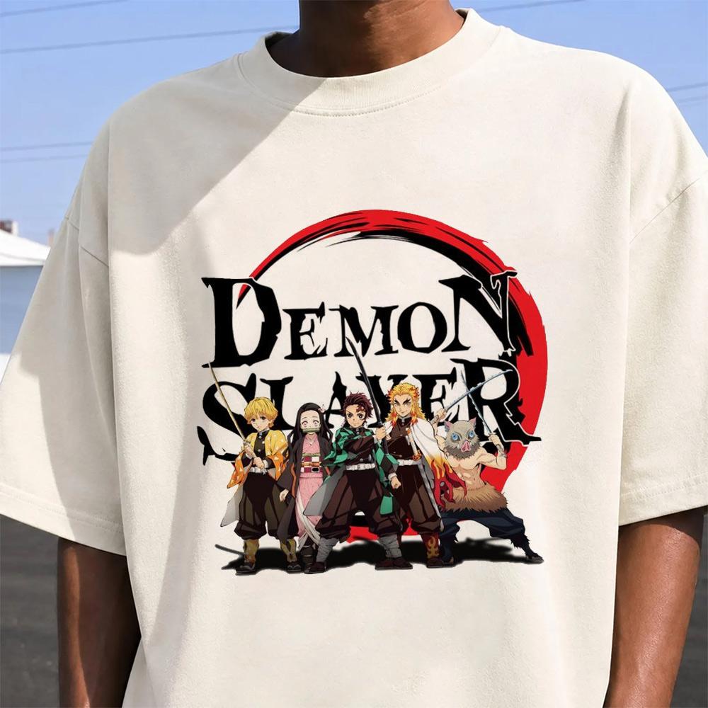 T-shirt Demon Slayer per bambini ragazzi ragazze unisex Kamado Tanjiro Giappone Anime Estate Ragazzo Primavera e Autunno Maniche Corte per Bambini Indumento