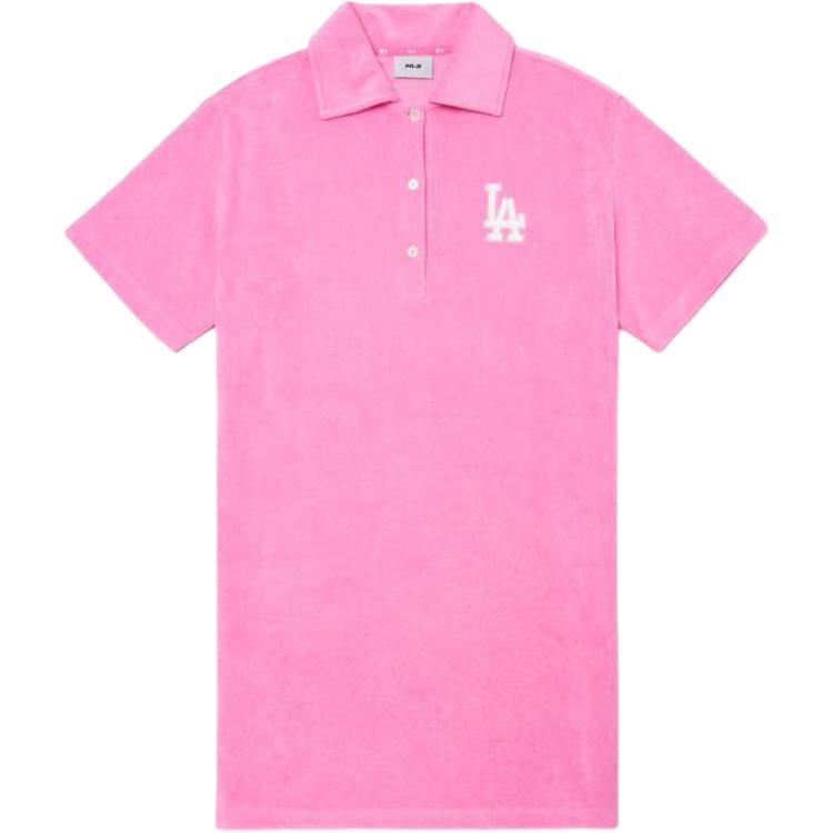 

Новые платья с коротким рукавом MLB Женские Розовые 3FOP63023-07PKS XS