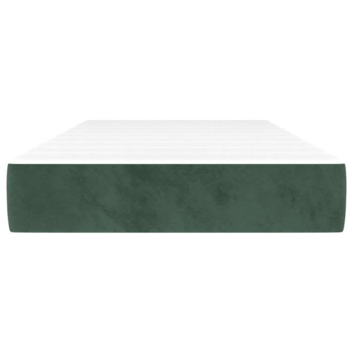 347751 vidaXL Matelas de lit à ressorts ensachés Vert foncé 100x200 cm epaisseur 20 cm