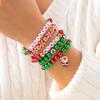 Trendy Christmas Theme Beaded Bracelet for Women Unisex Polymer Clay Xmas Tree Cute Party Creative Party Gift Charming Jewelry