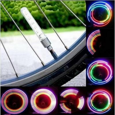 2pcs Colorful Bike Wheel Spoke Light Waterproof MTB Balance Bicycle Light LED Tyre Tire Flash Lights Warning Cycling Lamp