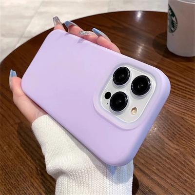 Luxury Candy Jelly Color Liquid Silicone Phone Case For iPhone 15 14 13 12 11 Pro Max 15 Plus Shockproof Bumper Matte Soft Cover