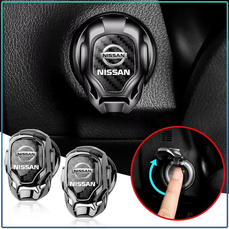 Car One-Click Start Buttons Protective Cover Decoration For Nissan Tiida Sylphy Teana X Trail T30 T32 Almera Qashqai J10 J11