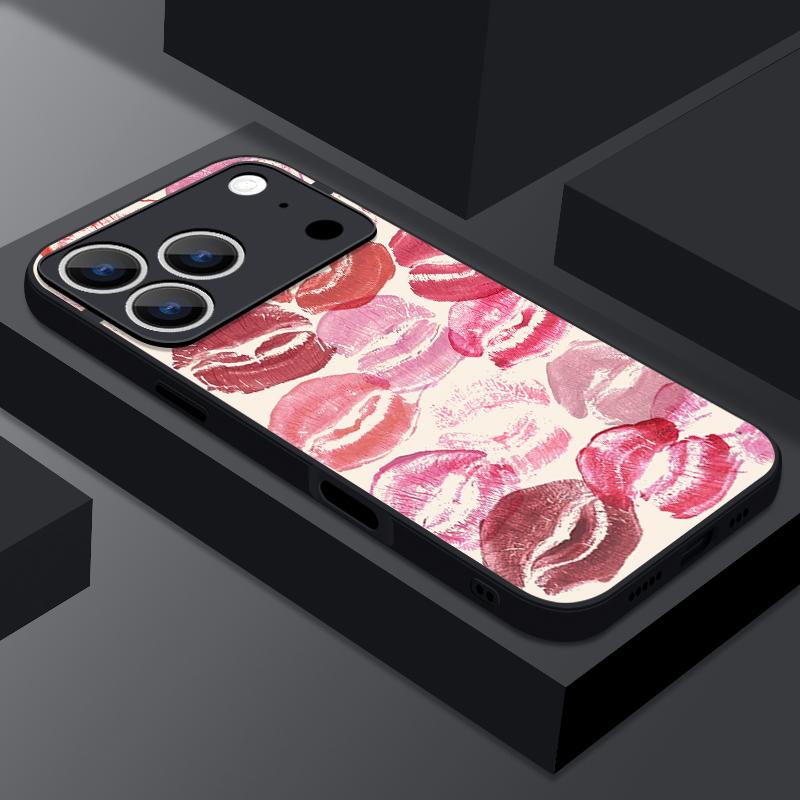 Fashion Kiss Lips Pattern Case For iPhone 17 Pro Max Case iPhone 16 Pro Max 15 14 13 16E 17E Magnetic For Magsafe Hybrid Matte Cover