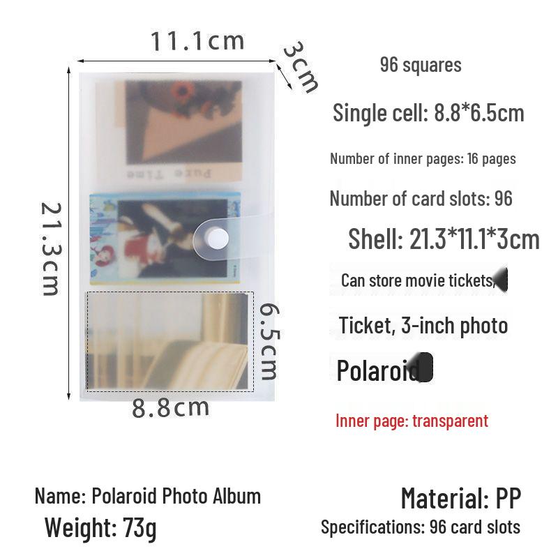 3-Inch Polaroid & Ticket Storage Album for Stargazing Keepsakes