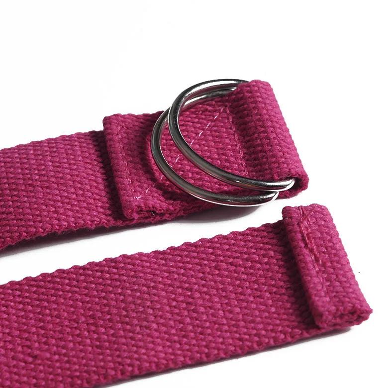 18mx38cm Yoga Strap Durable Cotton Exercise Straps Adjustable Size D-Ring Buckle Gives Flexibility for Yoga Stretching Pilates