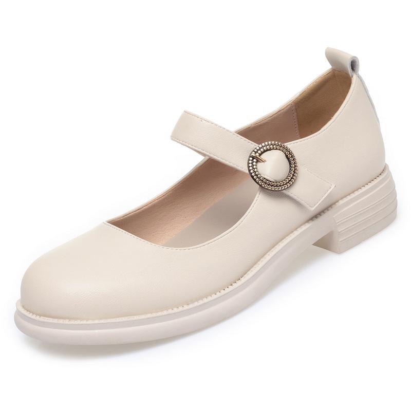 

New Spring Summer Fashion Women Shoes Elegant Shallow Mouth Round Toe Square Heel Casual Women s Shoes Comfortable Soft Sole 35