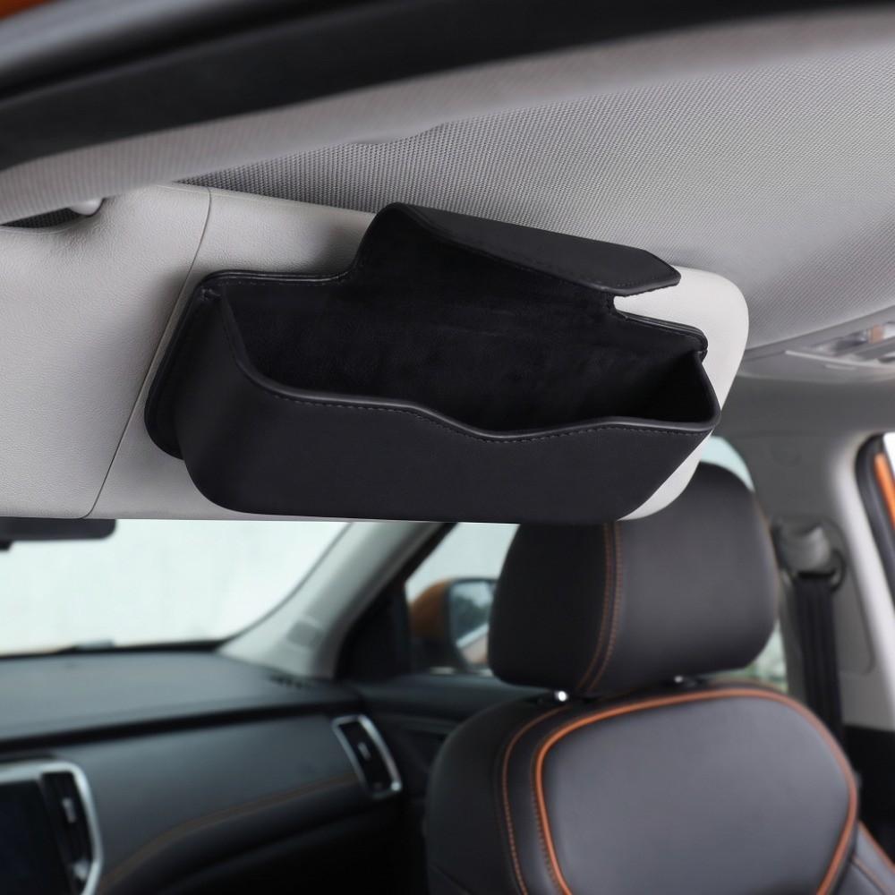 Magnetic Car Glasses Case Wear-Resistant Sunglasses Clip  Car Organizer