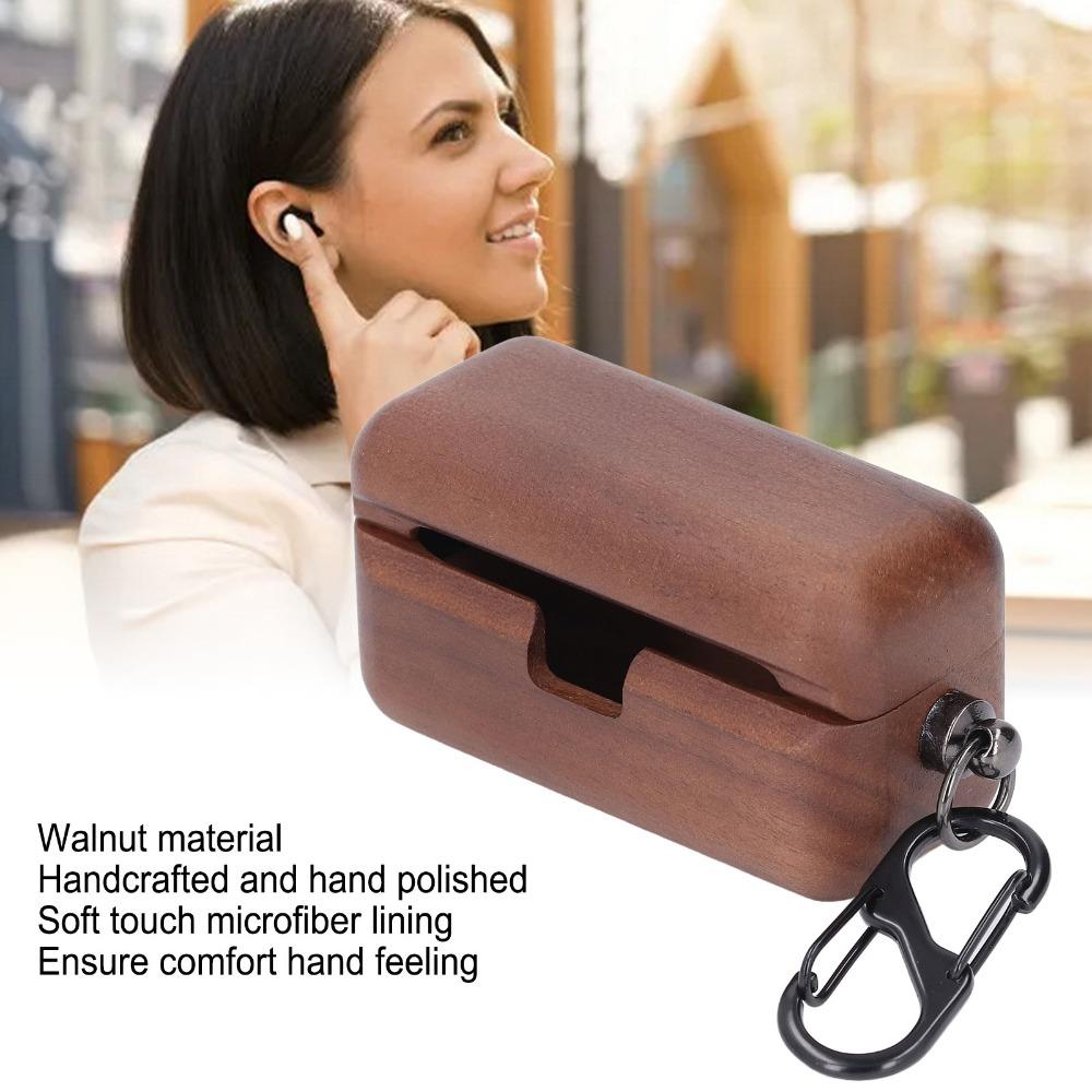 Walnut Wood Wooden Case Fine Polished Cordless Charging Support Wood Protector Charging Case for Panasonic AZ80 Prevent Bumps