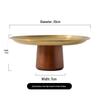 French Style Stainless Steel Divided Serving Platter with Wooden Base