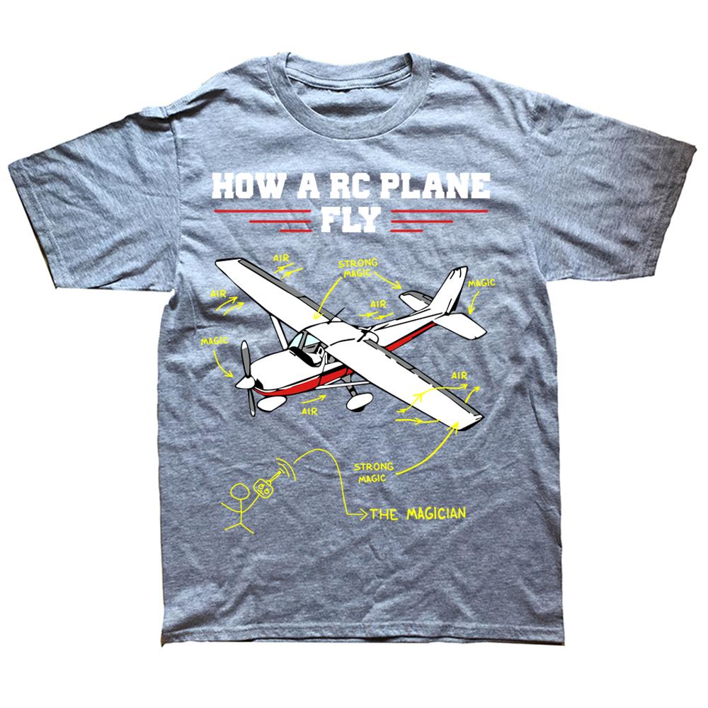 Funny RC Airplane Pilot Vintage T Shirt Summer Style Graphic Cotton Streetwear Short Sleeve Birthday Gifts T-shirt Mens Clothing