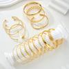 15 Pcs Retro Gold Color Minimalist Bangle Set for Women Fashion Chic Geometric Knotted Bracelets Daily Party Jewelry Gifts 2026