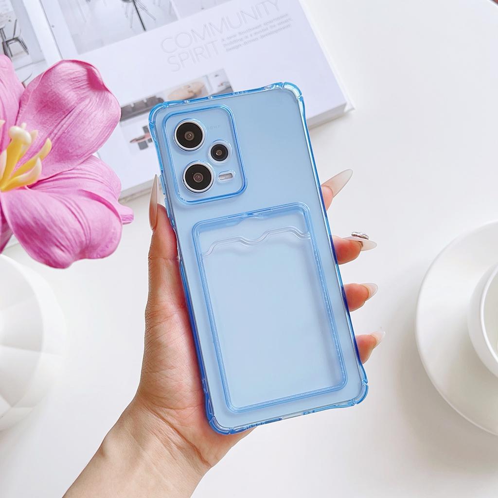 Pouzdro taška s přihrádkou na karty pro Xiaomi Redmi Note 8 9 9S 10 10s 11 11s 12 12s 12 13 14 Pro 5G Redmi 9A 9C 10A 10C Průhledné zadní kryt peněženka