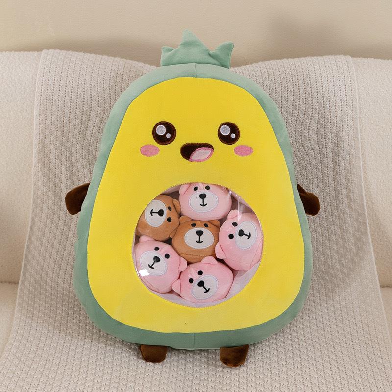 

New bag of snacks doll throw pillow creative snack bag plush toy office nap pillow 50Cm авокадо