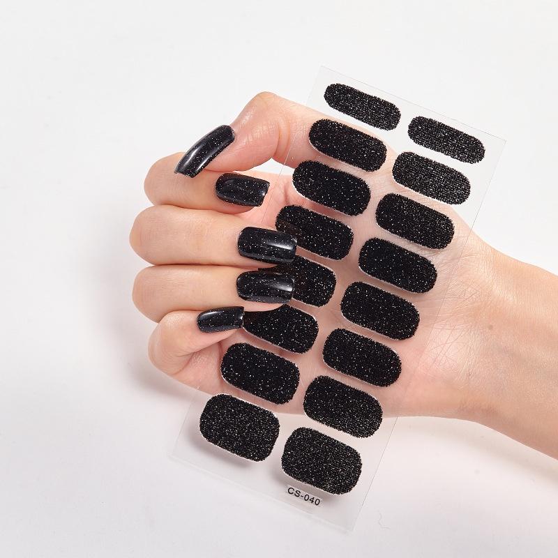 Pure color glitter nail polish sticker Korea Glitter gradient nail polish sticker CS001 - 050