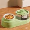 Filtered Cat Water Fountain Pet Drinking Fountain Automatic Cat Feeder Water Fountain Set for Indoor Cats 2-in-1 Food for Small