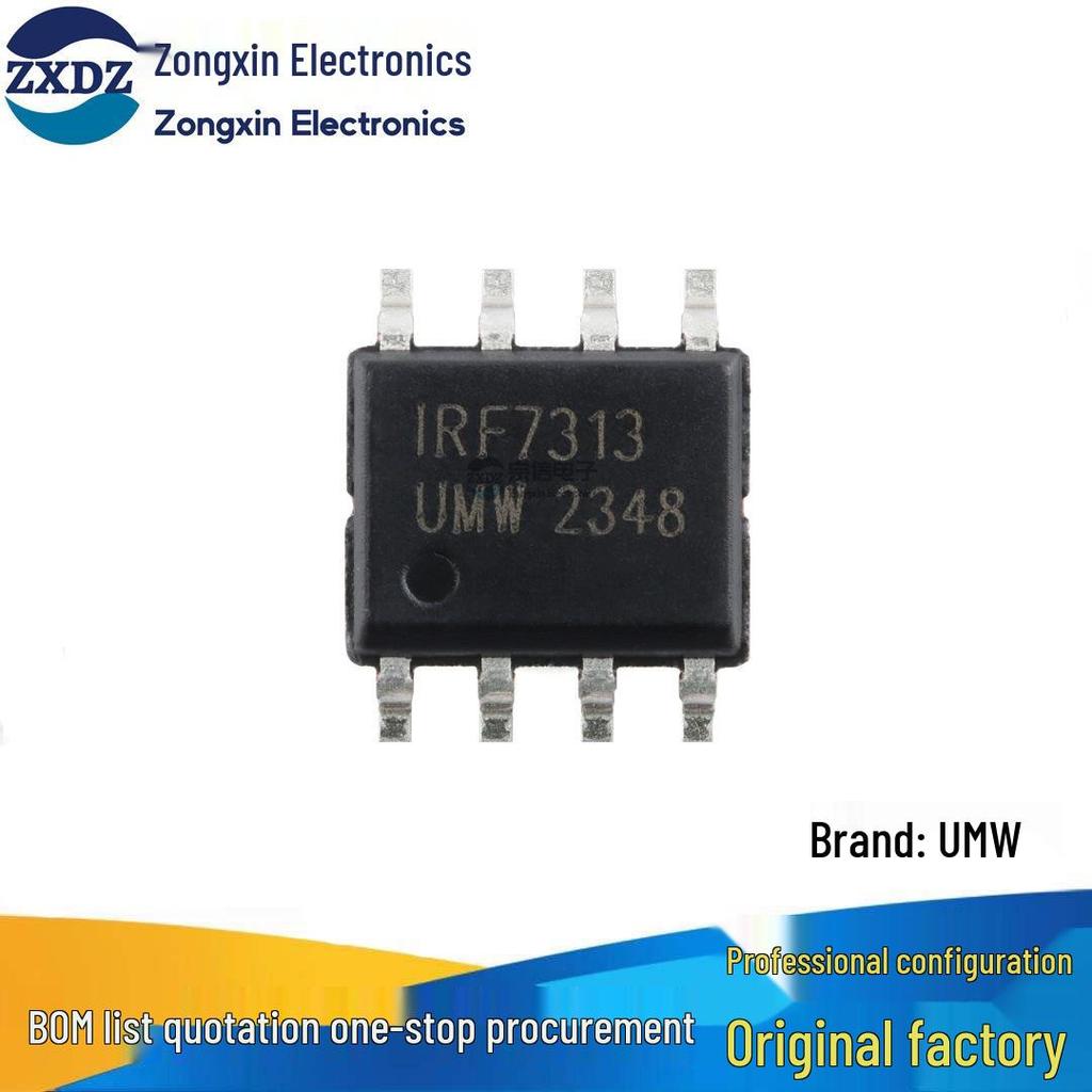 Authentic IRF7313TR SOP-8 Dual N-channel MOSFET, 30V, 6.5A