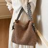 Boho Chic Große Gewebte Stroh-Tragetasche für Damen, Pendler-Handtasche, Schultertasche, Perfekt für Frühlingsausflüge, Strandtasche,