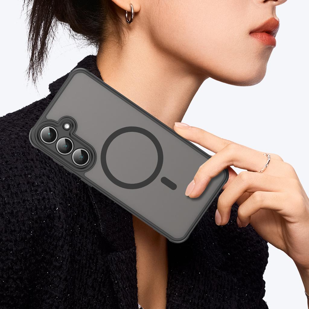 For Samsung Galaxy S25 FE Case Compatible with MagSafe Anti Drop PC+TPU Phone Cover