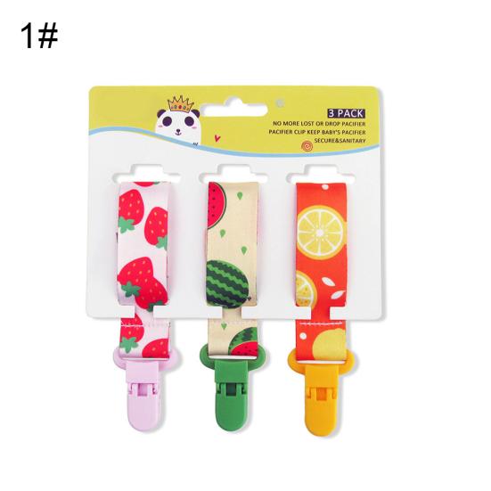 3Pcs/Set Cute Cartoon Dummy Baby Pacifier Clip Chain Holder Teething Soother