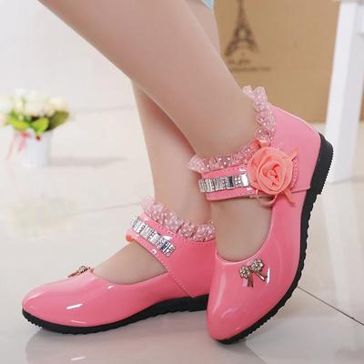 Kinder Elegante Prinzessin PU Leder Sandalen Kinder Mädchen Hochzeit Kleid Party Perlen Schuhe Für Mädchen