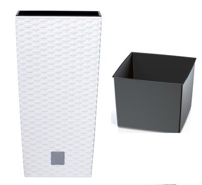 RATO DRTS200 Tall Flowerpot with Insert | White