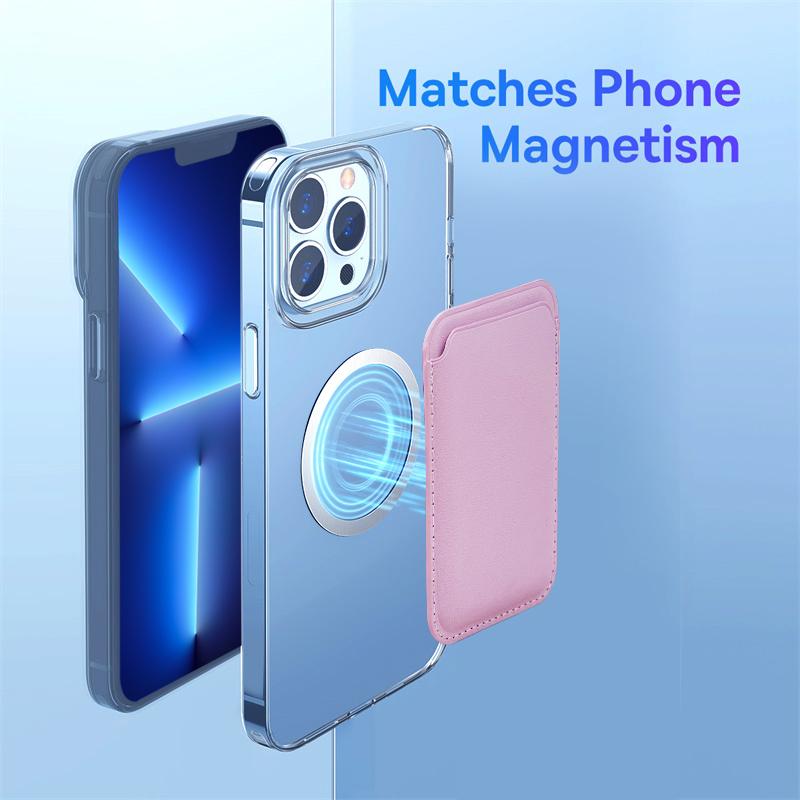 For Magsafe For iPhone 16 15 14 13 12 11 8 Magnetic Wallet Leather Compatible For Samsung Huawei Card Holder with MagSafe Magnet