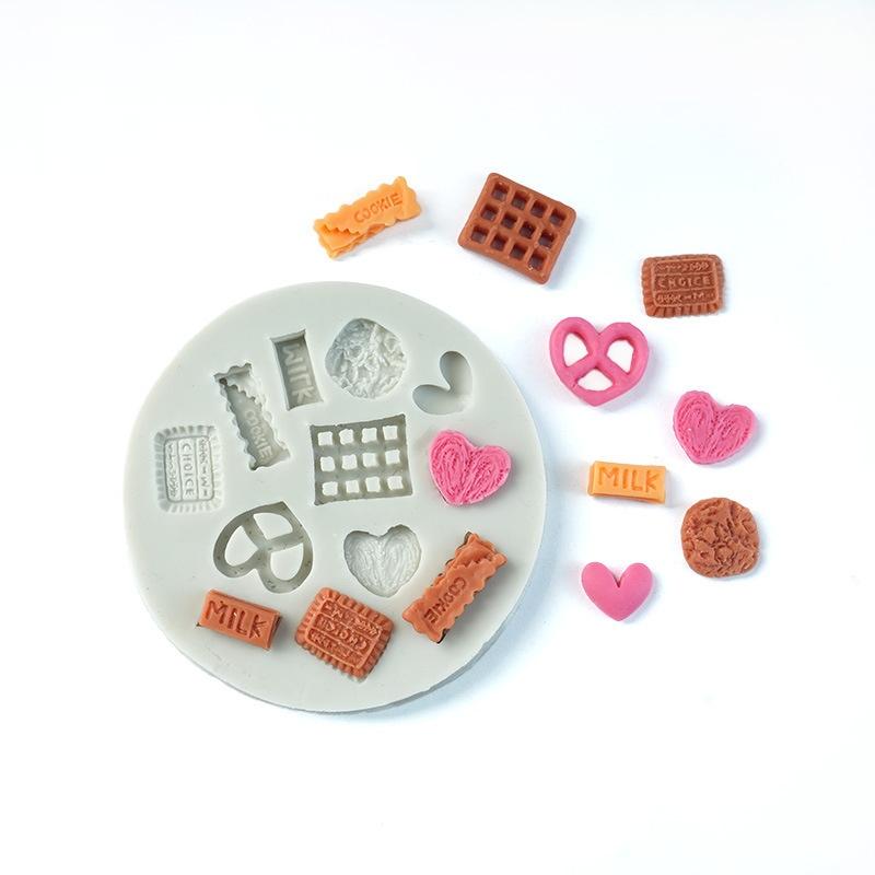 Food Grade Mini Silicone Cookie Molds Non-Stick Reusable DIY Baking Tools for Chocolate Candy Jewelry Making Gifts