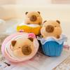 Cute Dessert Capybara Plush Stuffed Toy Soft Animal Otter Cupcake Swiss Roll Egg Tart Doll Birthday Gift Kawaii Room Decoration