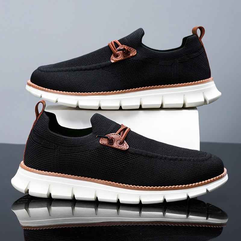 Fashion New Summer Men's Lazy Shoe One Step Fly Knit Breathable Mesh Surface Casual Versatile Soft Bottom Trendy Shoes Big Size 39-48