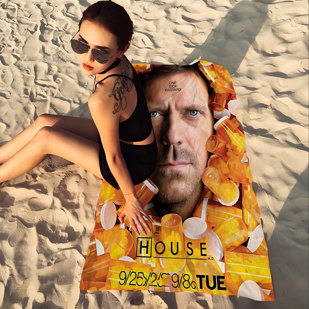 Medical Drama House MD TV Show Big Microfiber Beach Towels Quick Dry Towel Sand Beach Towels Pool Towel For Travel Swim