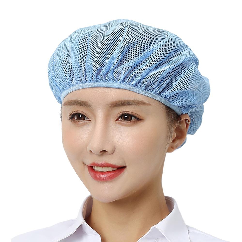 Simple Elastic Mesh Work Hat Breathable Oil-Resistant Catering Work Wear Dust-proof Hair Nets Cap Food Service