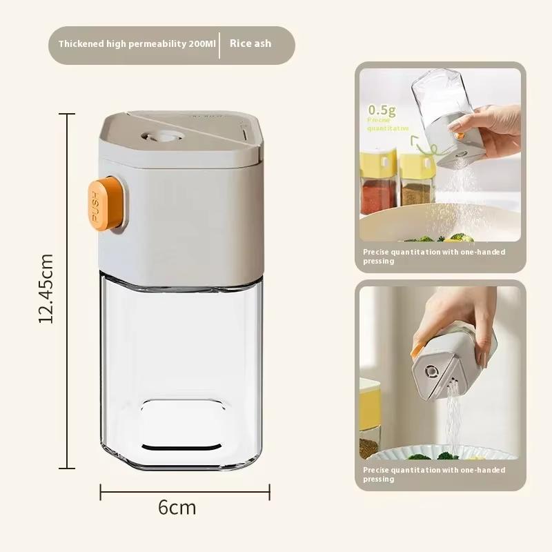 

Pre-Mixed Salt Dispenser Kitchen Seasoning Jar Cumin Sprinkler Airtight Moisture-Proof Seasoning Dispenser сірий колір