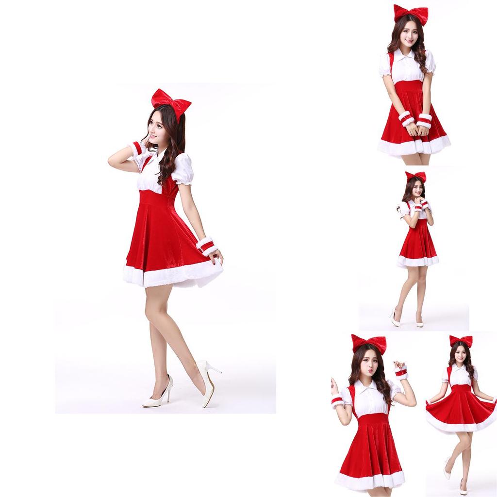 Women Deluxe Mrs Santa Claus Christmas Fancy Dress Costume For Festive Celebrations