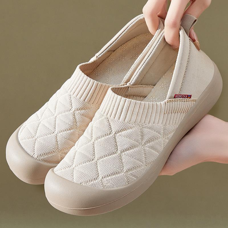 New Fabric Shoes Single Shoes Breathable and Anti-slip One-step Soft Sole Casual Women's Shoes