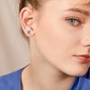 Weiße Zirkonia-Ohrringe 3-8 mm, modische Luxus-Ohrringe für Damen, antiallergische Ohrringe, hochwertige, lichtechte, glänzende Ohrringe