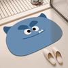 Dirt-Resistant Quick-Dry Non-Slip Cartoon Bathroom Mat with Diatomaceous Earth Water Absorption