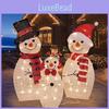 Kerst Insteek Sneeuwman LED Licht Decoraties Met Knop Warme Lichten Voor Tuinfeest En Gazon Decoratie