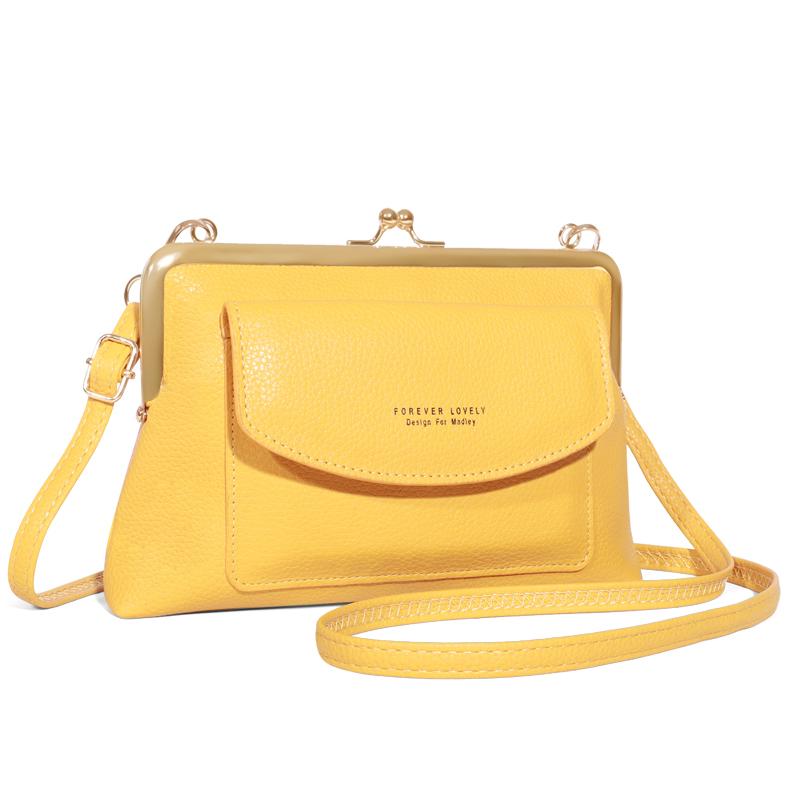 Portofel de damă din piele PU, geantă crossbody elegantă cu curea ajustabilă, design modern cu închizătoare tip sărut și fermoar