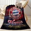 Bayern Munich Soccer Poster Personalized Text Blanket Throw Personalized Blanket Soft & Cozy Suitable for Livingroom Sofa Nap Bedding