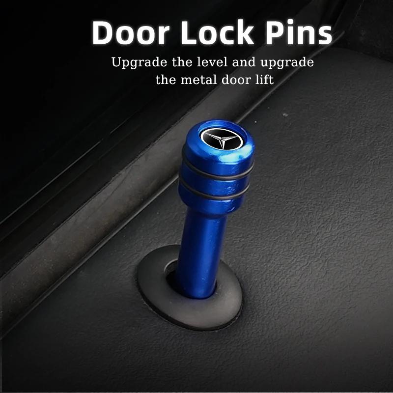 Car Door Lock Knob Door Lift Button Locking Pins For Mercedes Benz AMG W204 W205 W203 W211 W201 W210 W108 W124 W126 W140 W168 W1