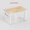 Guangzhuojia Transparent Kitchen & Desktop Storage Box with Bamboo Lid
