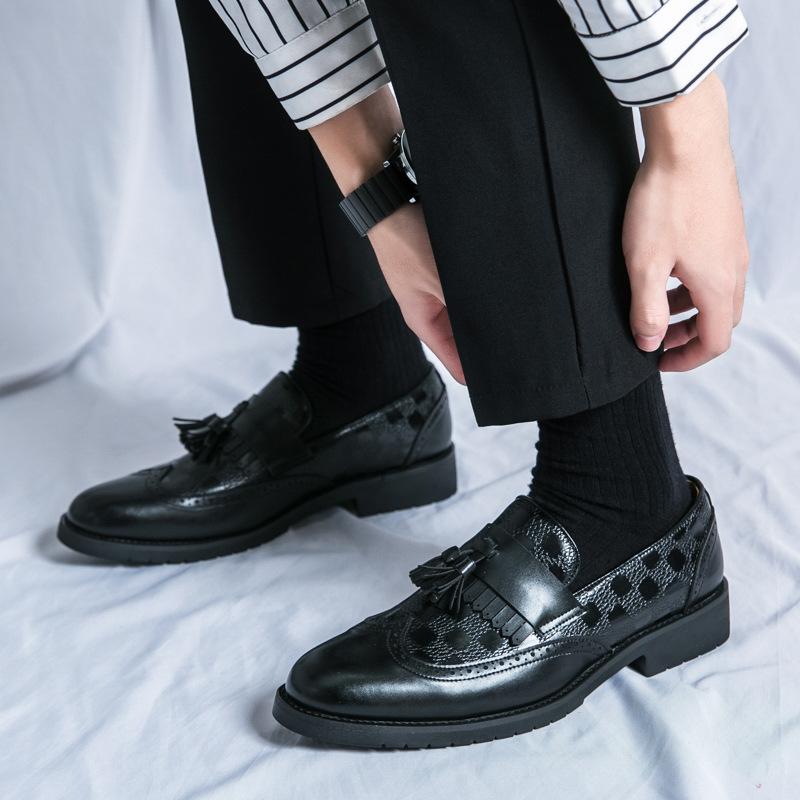 Men's Shoes Luxury Tassel Leather Shoes Formal Shoes for Men Oxfords Male Wedding Party Office Business Slip-On Driving Shoes
