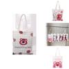 Canvas Tote Bag Large Capacity Casual School Bag With Lotso And Letter Print For Daily Use