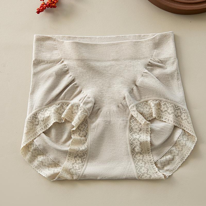 Большой размер Женское Весенне-Осеннее Антибактериальное Бесшовное Сумочка Бедро Бесшовный Подтягивание Живота Бедро Высокая Талия Треугольные Трусы M шампанского