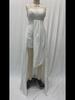 2025 Spring Women's Slim White V-neck Lace Tube Mini Dress