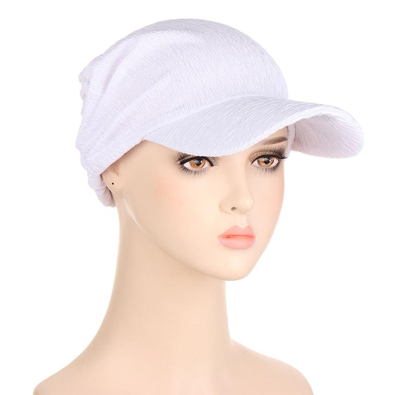Classy Summer Sunscreen Turban Cap Headband Solid Color Hair Wrap Nursing Cap Headwear Sleeping Cap for Friends