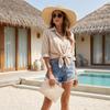 Straw Shoulder Bag for Women, Summer Woven Crossbody Purse | Zipper Closure Beach Clutch Handbag with Leather Strap, Adjustable Strap 29-53 Inch for