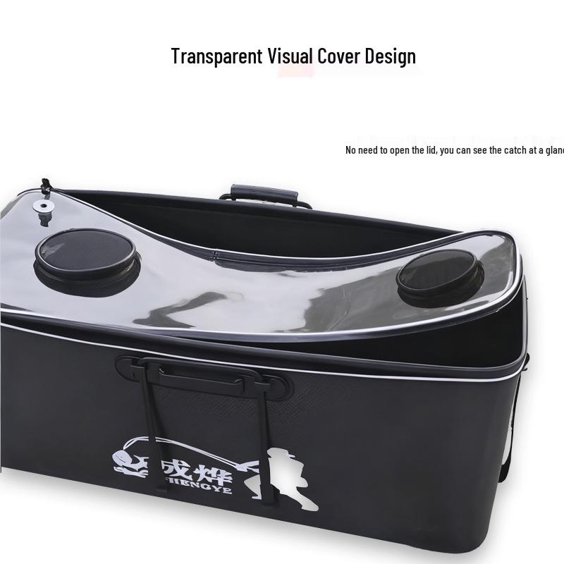 Faltbarer wasserdichter EVA-Fischbehälter mit transparentem Deckel